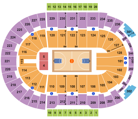 Amica Mutual Pavilion NCAA Tournament Seating Chart